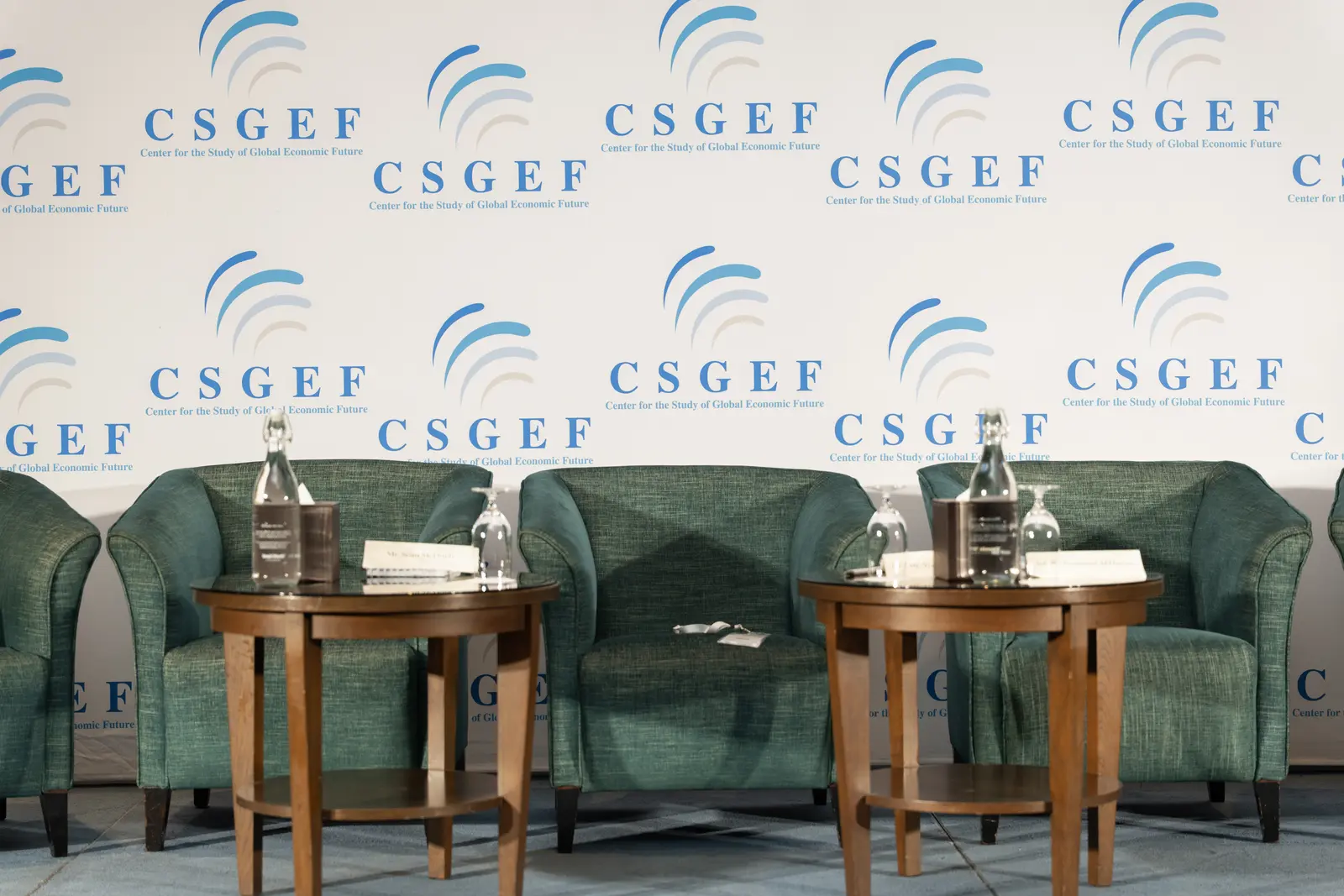 CSGEF conference stage and panel setting