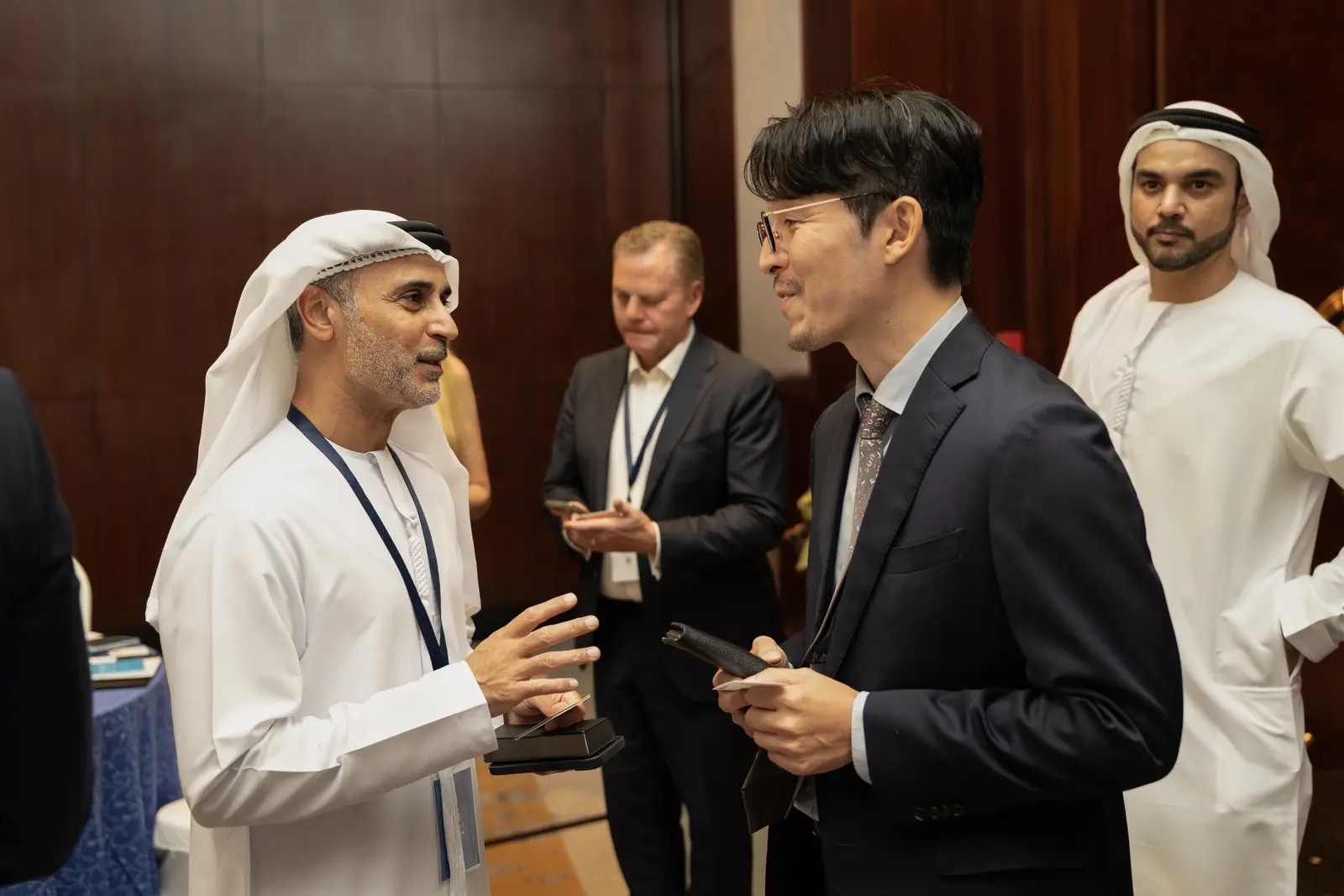 CSGEF delegates networking at a Dubai conference
