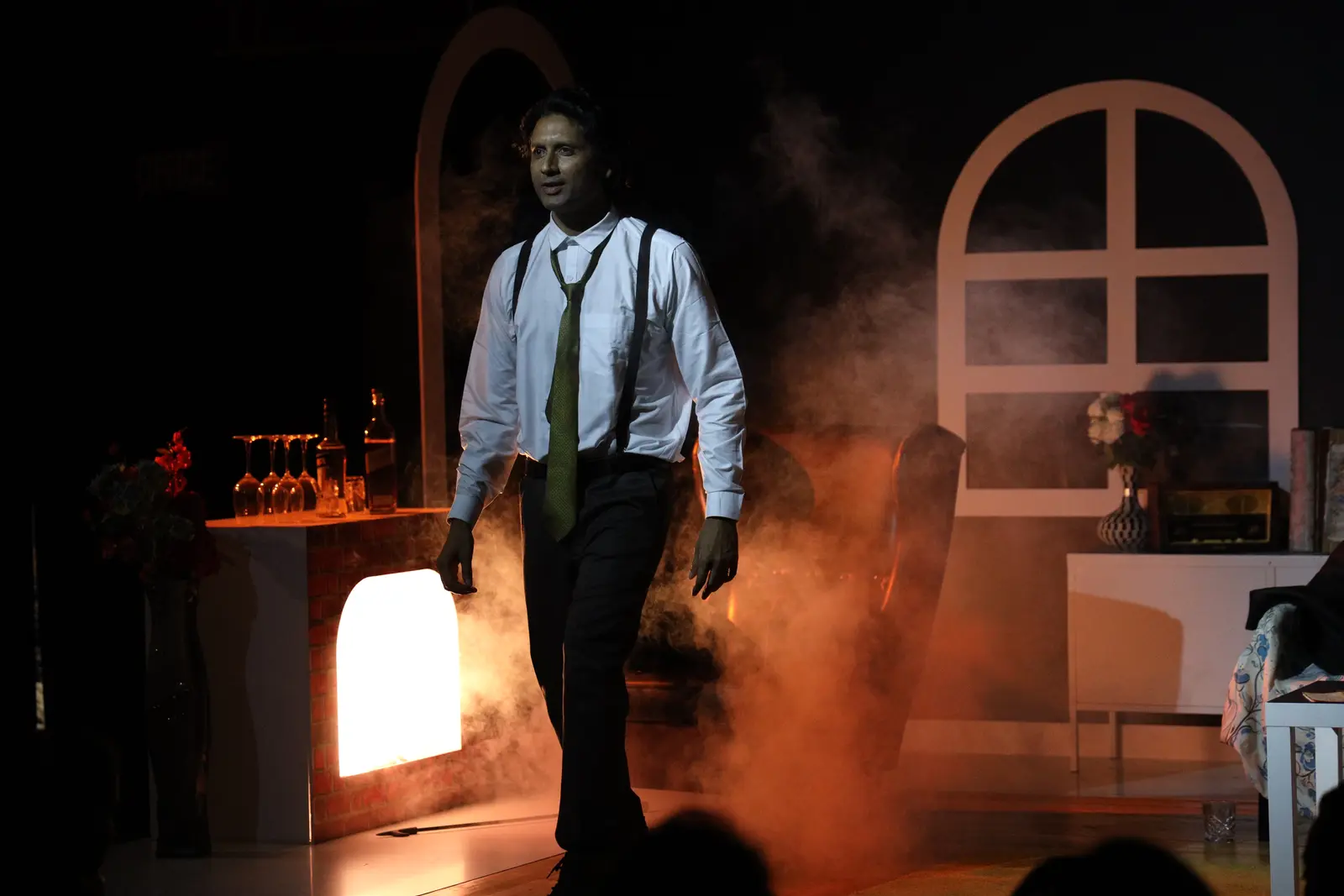 The Mousetrap cast in a dramatic scene